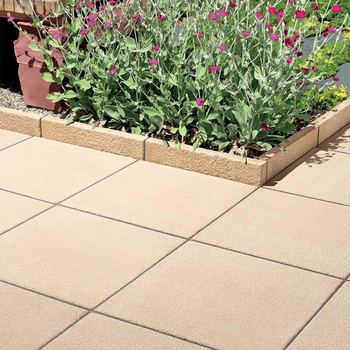 Bradstone Buff Textured Paving Slab, 600mm x 600mm | Elliotts