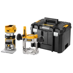 DeWalt DCW604NT-XJ 18V XR Li-Ion 1/4" / 8mm Brushless Router, Fixed & Plunge Bases – Body Only